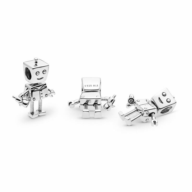 Pandora Rob Bot Charm - Sterling Silver - Canada | TN3159FQ